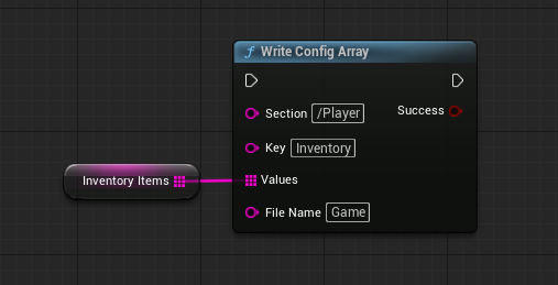 Write config array