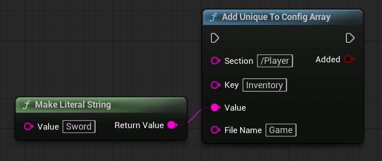 Add unique to config array